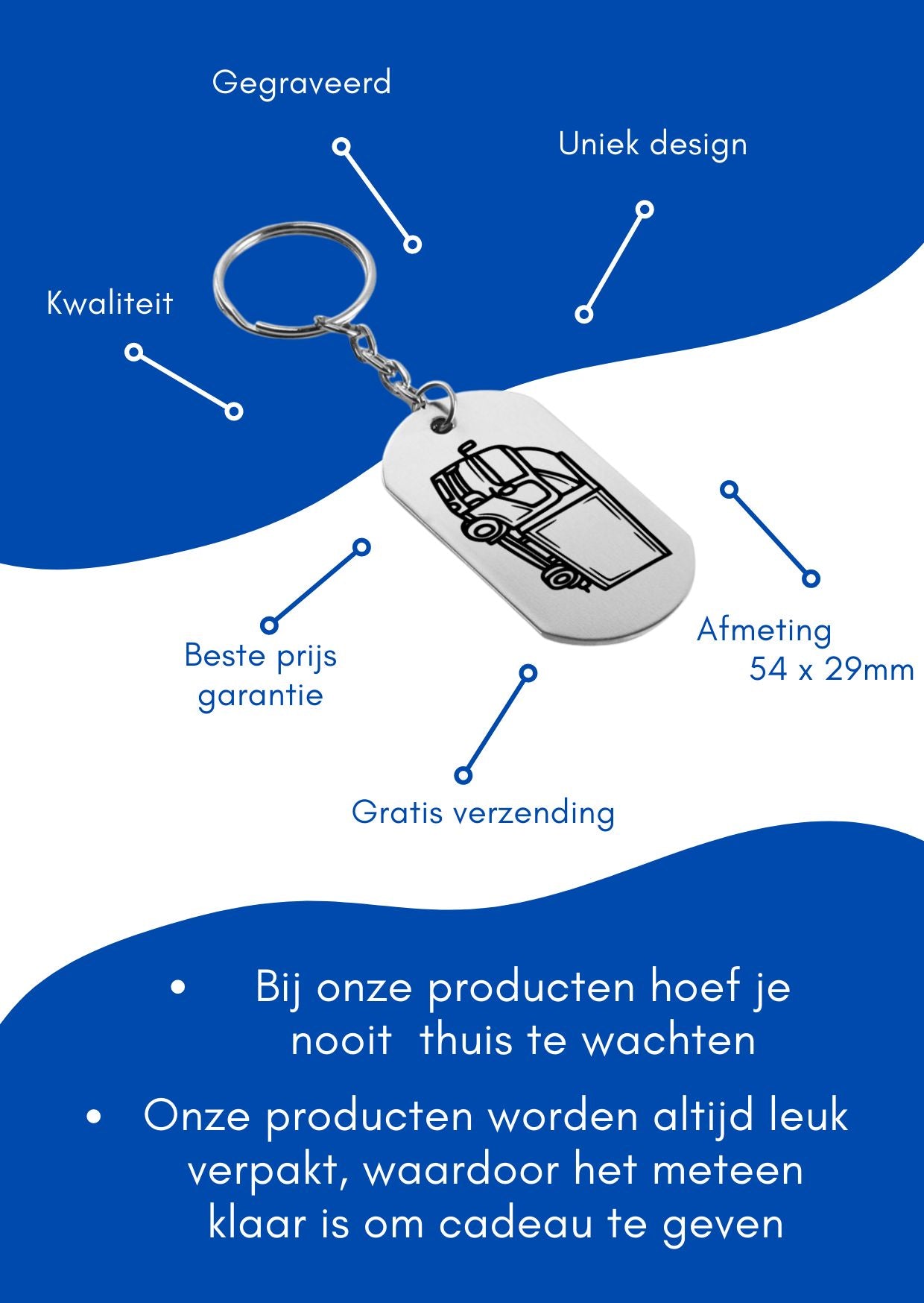 vrachtwagen sleutelhanger