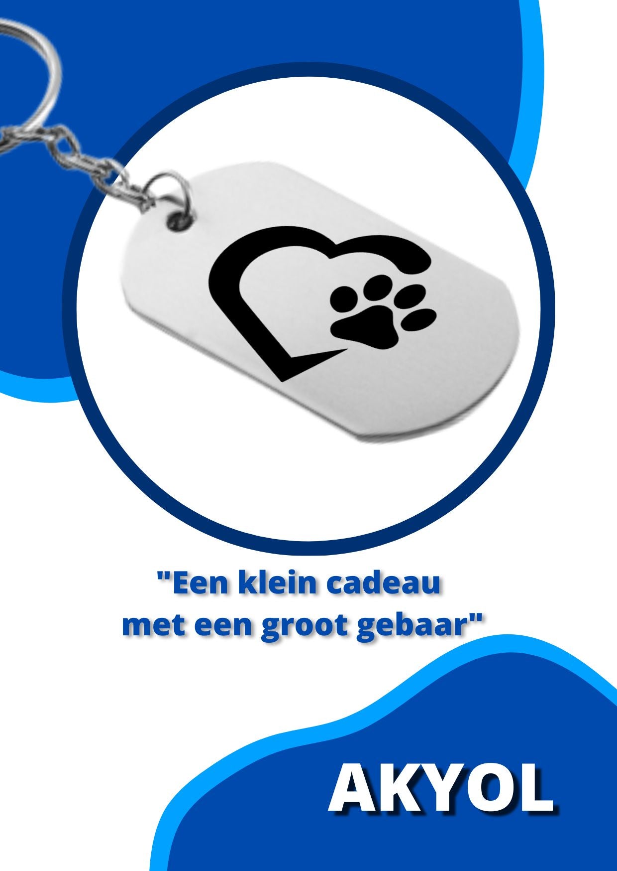 hondenpoot sleutelhanger