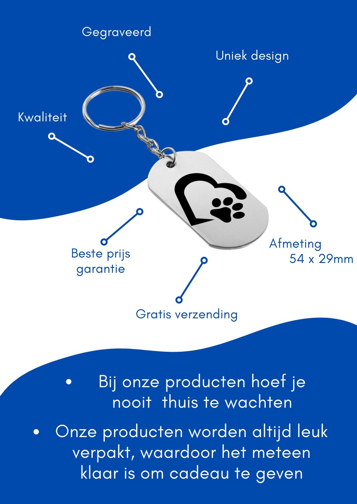 hondenpoot sleutelhanger