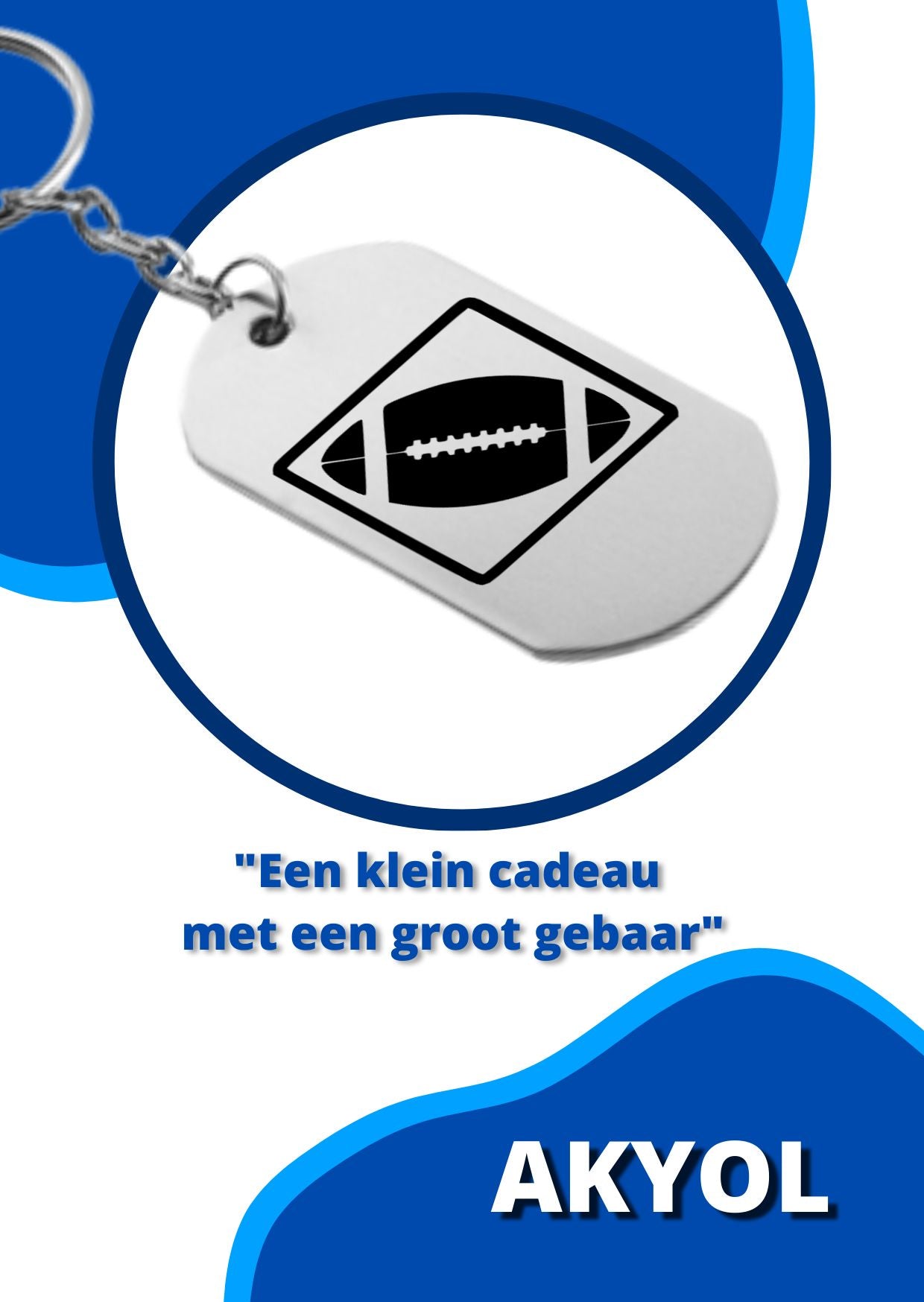 rugby bal sleutelhanger