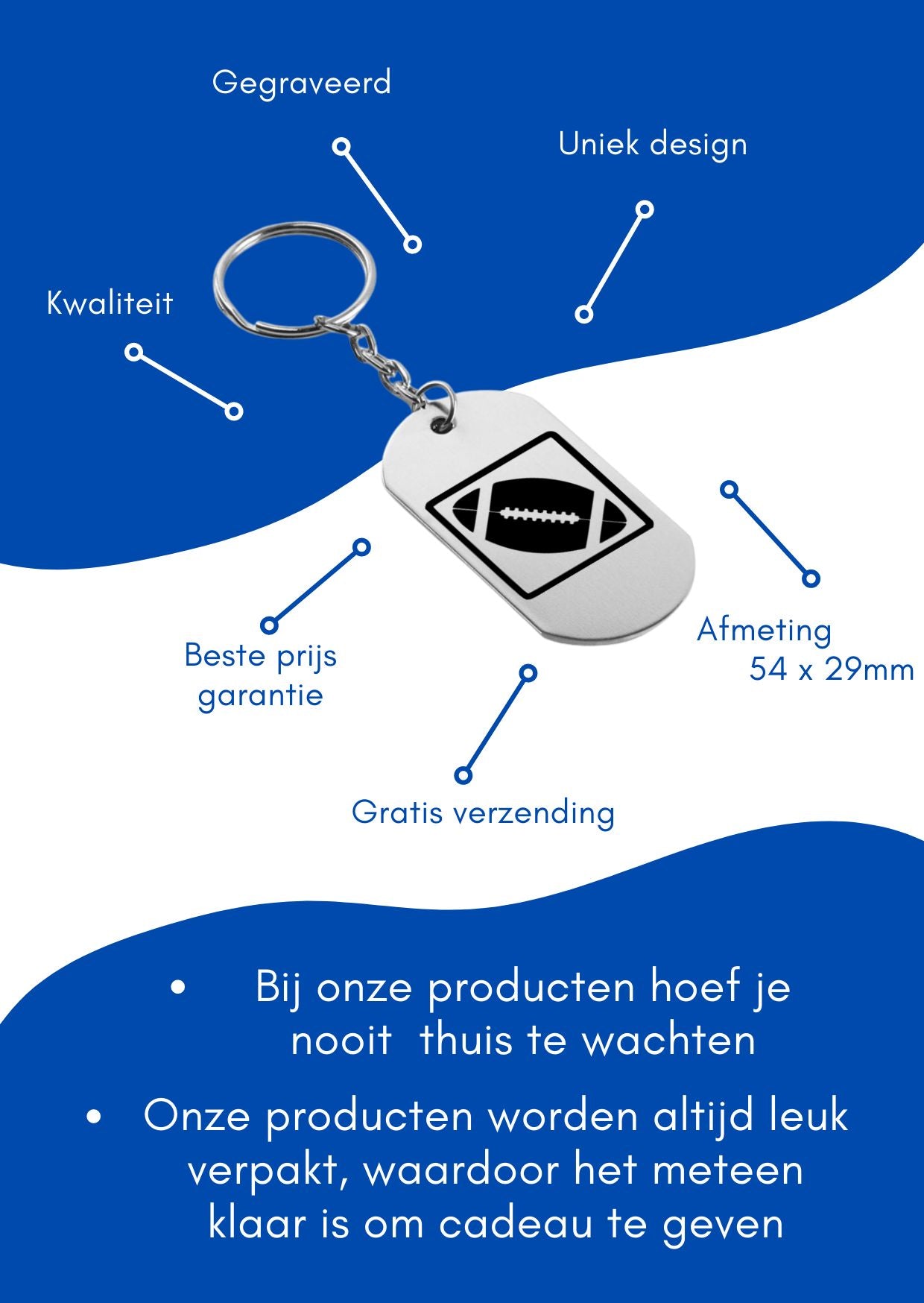 rugby bal sleutelhanger