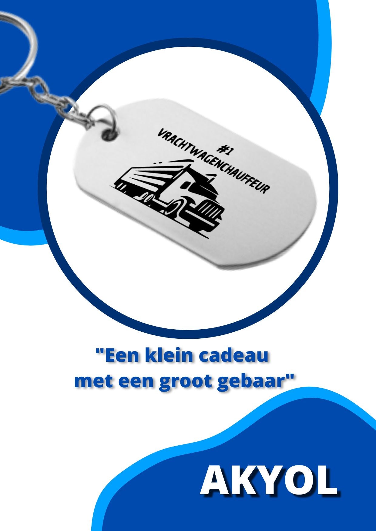 nummer 1 vrachtwagenchauffeur sleutelhanger