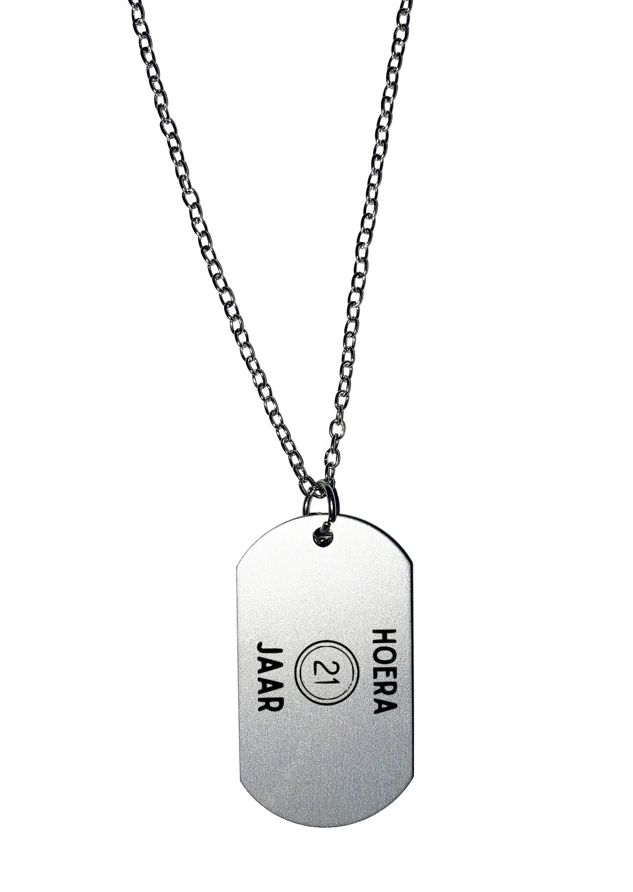 hoera 21 jaar ketting