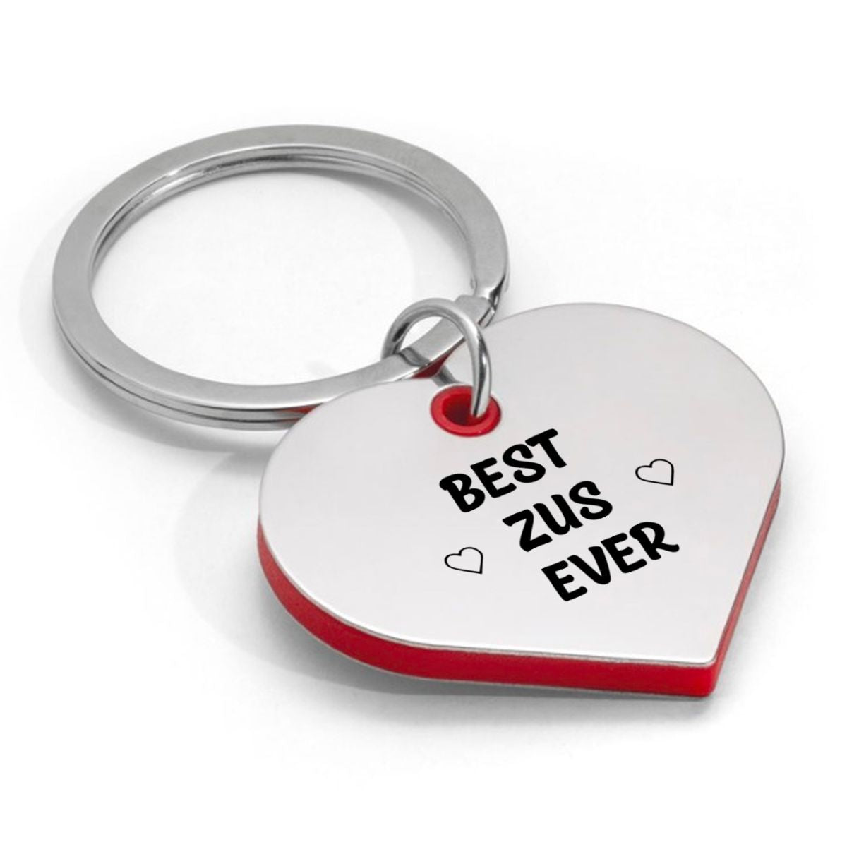 beste zus ever sleutelhanger hartvorm