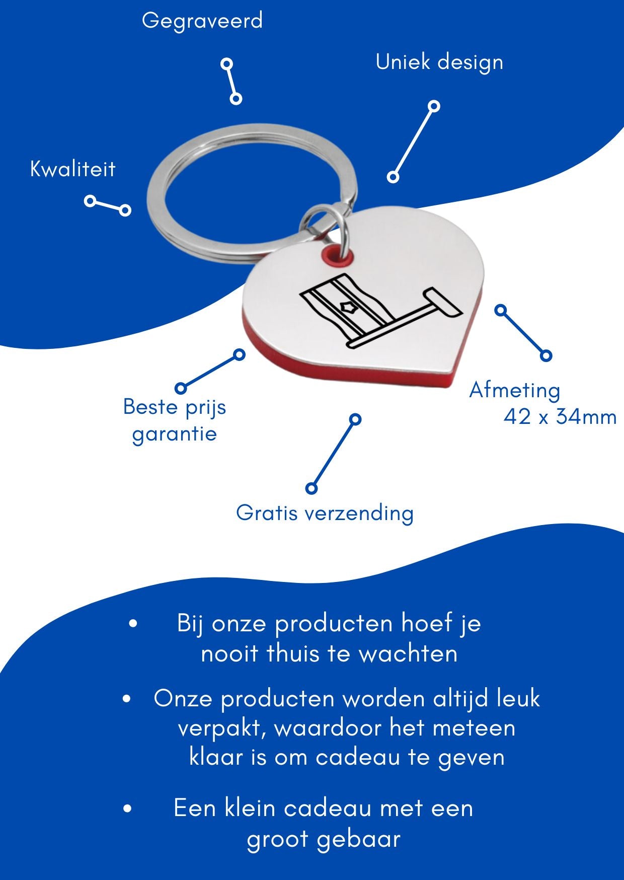 suriname sleutelhanger hartvorm