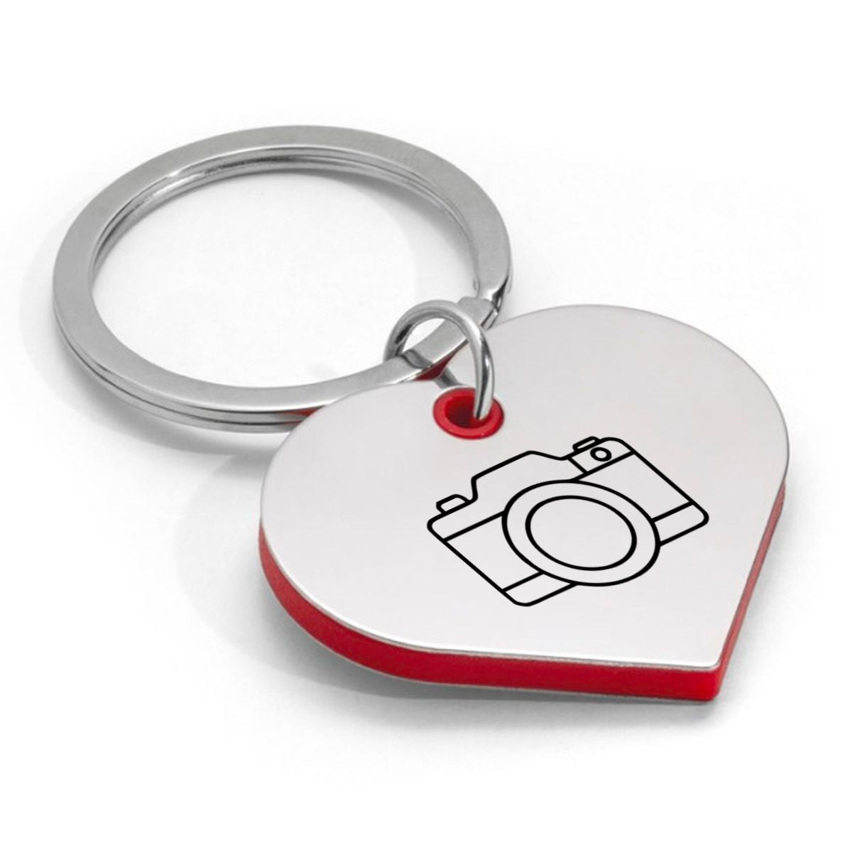 camera sleutelhanger hartvorm