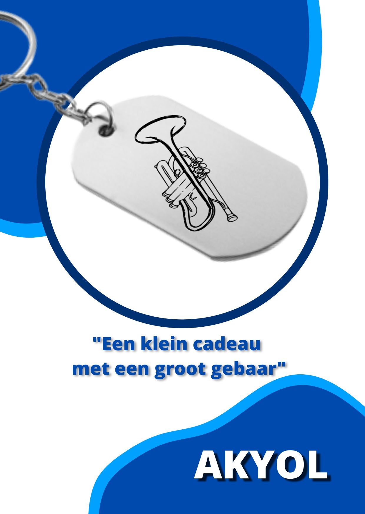 trompet sleutelhanger