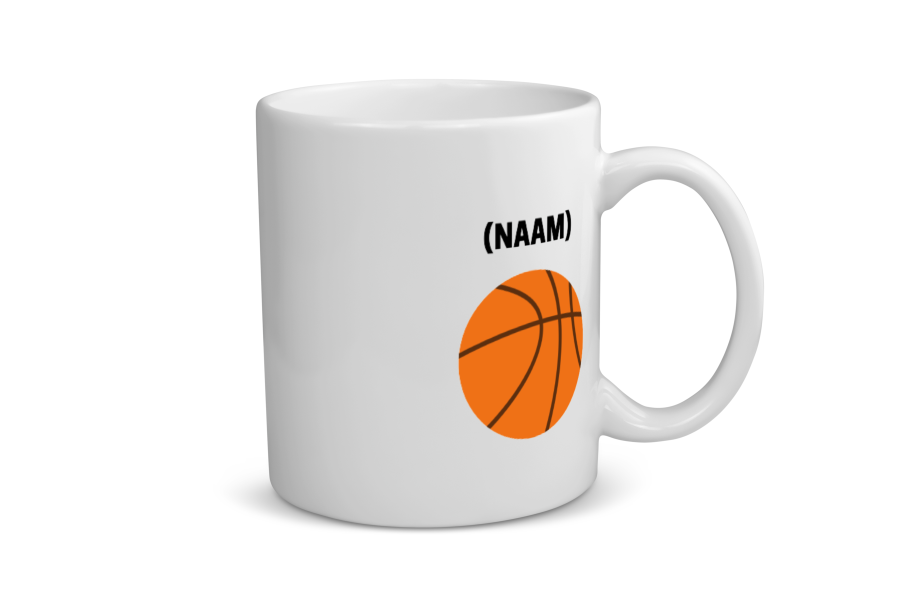 basketbal mok met eigen naam Koffiemok - Theemok
