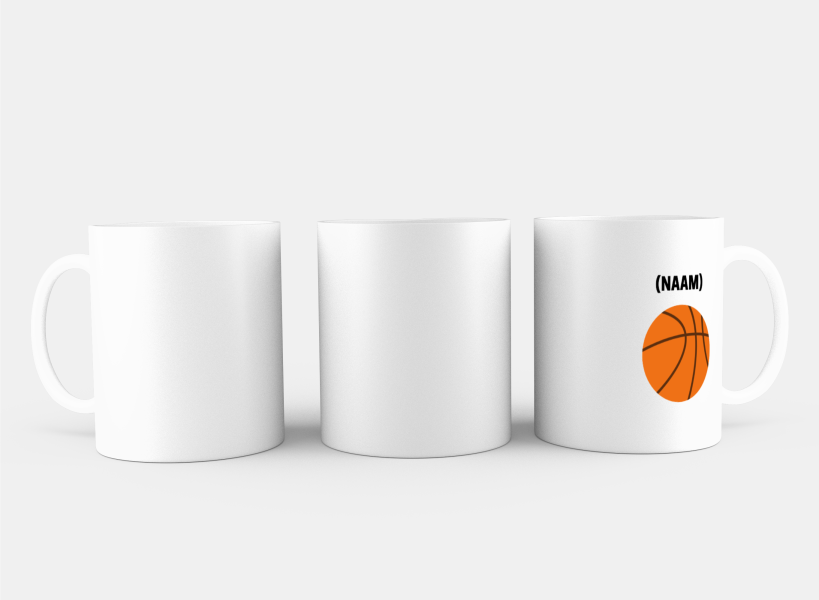 basketbal mok met eigen naam Koffiemok - Theemok