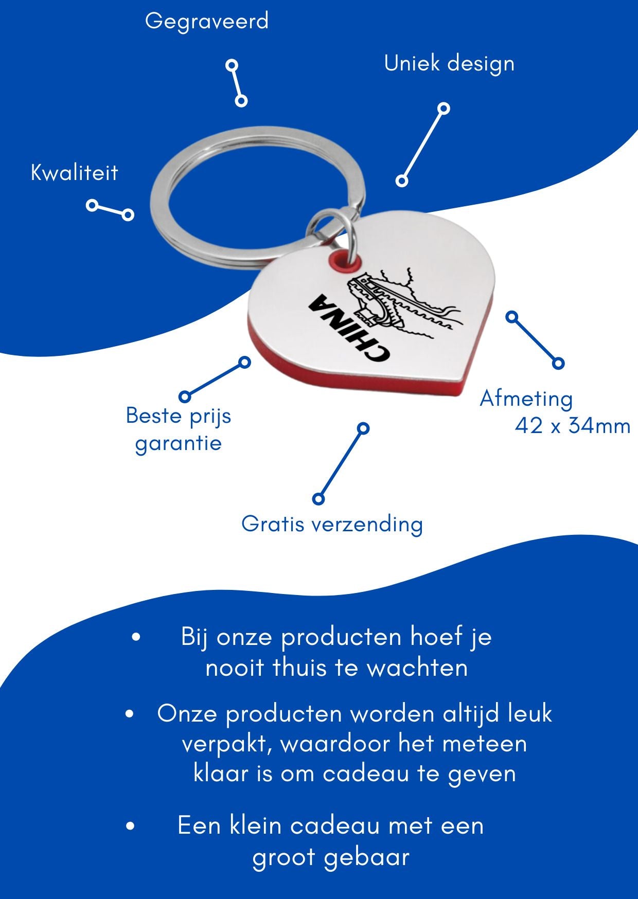 china sleutelhanger hartvorm