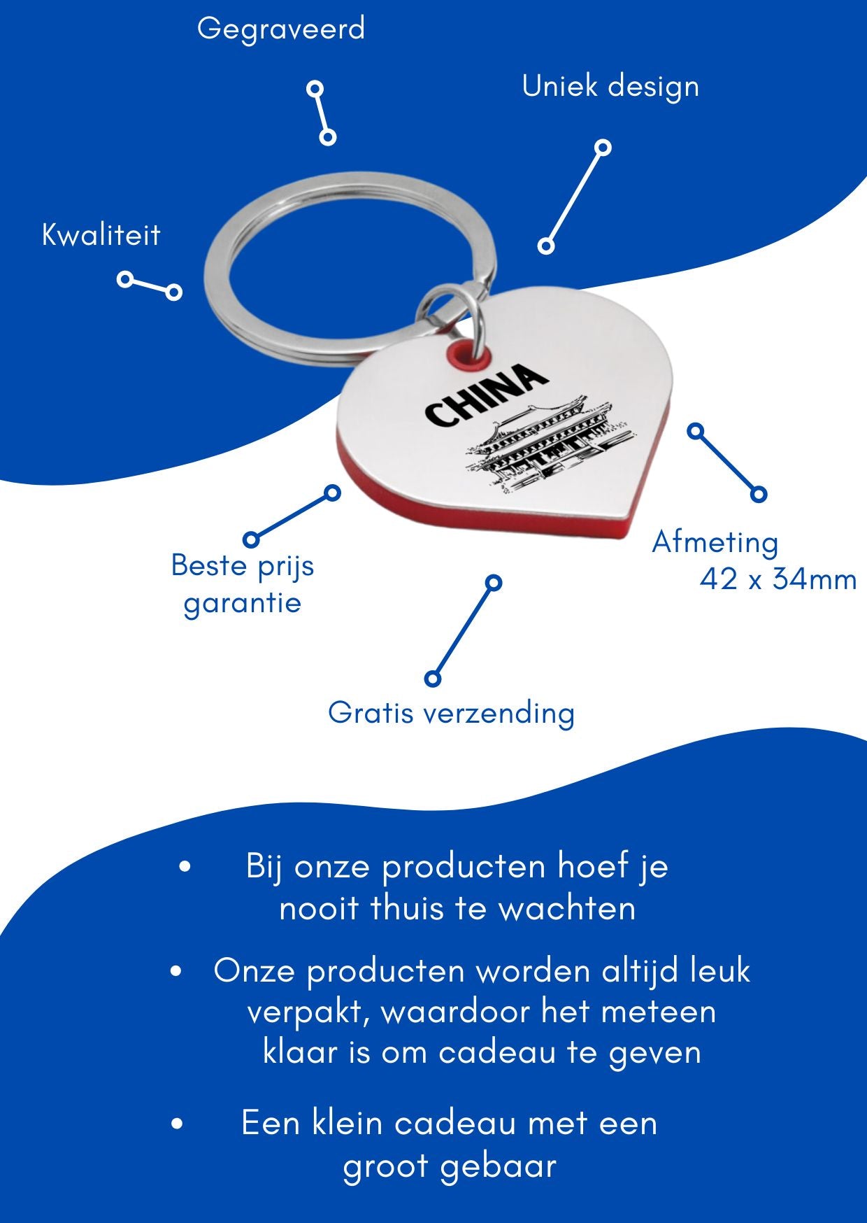 china sleutelhanger hartvorm