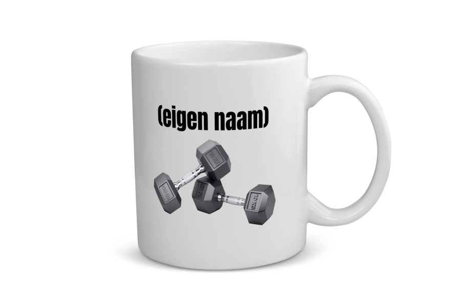 10 kg dumbbells met eigen naam Koffiemok - Theemok