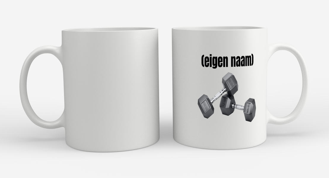 10 kg dumbbells met eigen naam Koffiemok - Theemok