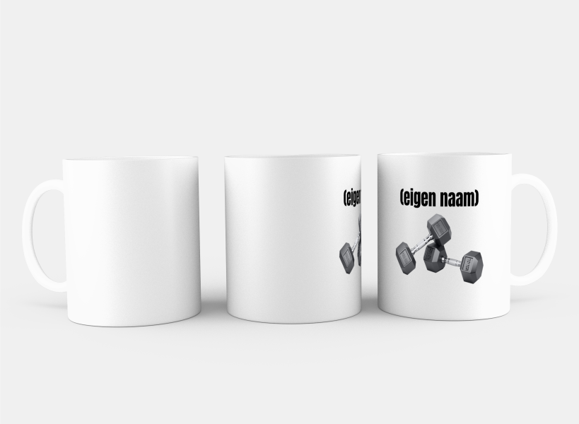 10 kg dumbbells met eigen naam Koffiemok - Theemok