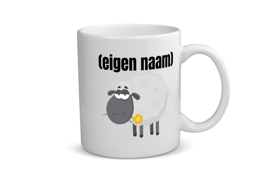 schaap met eigen naam Koffiemok - Theemok