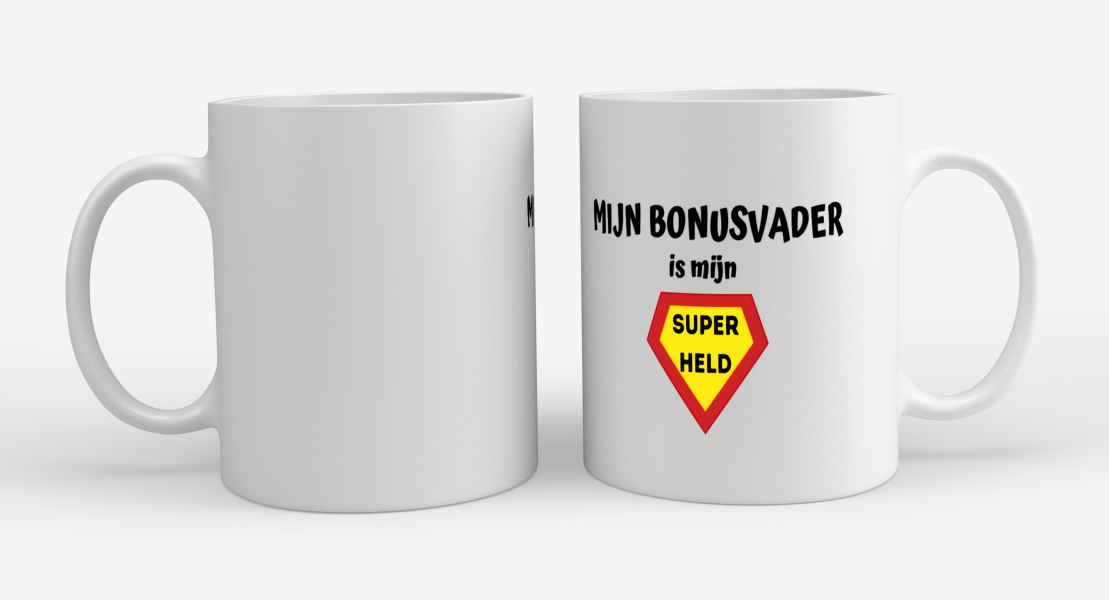 mijn bonusvader is mijn superheld Koffiemok - Theemok