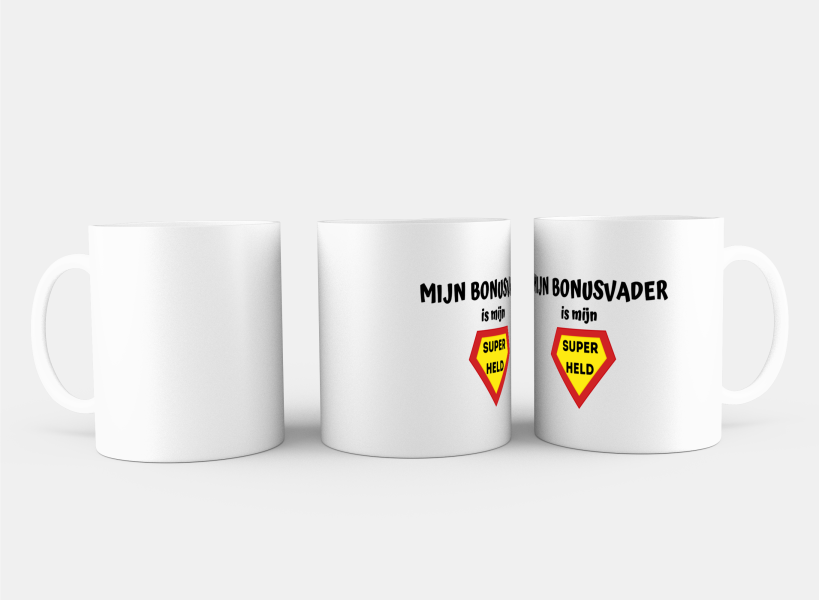 mijn bonusvader is mijn superheld Koffiemok - Theemok