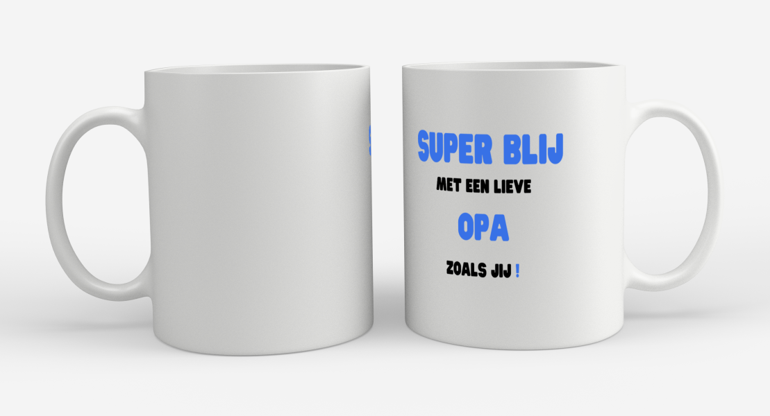 super blij met een lieve opa zoals jij Koffiemok - Theemok