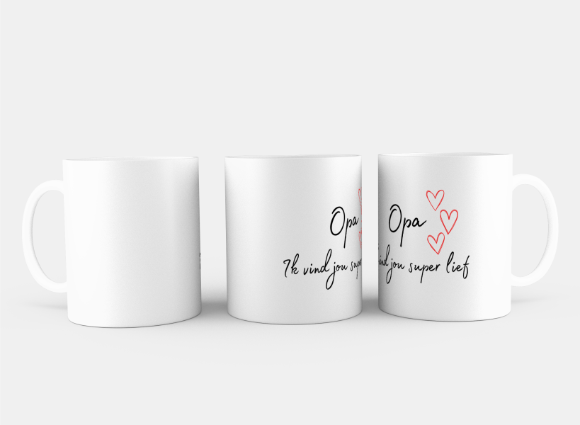 opa ik vind jou super lief Koffiemok - Theemok
