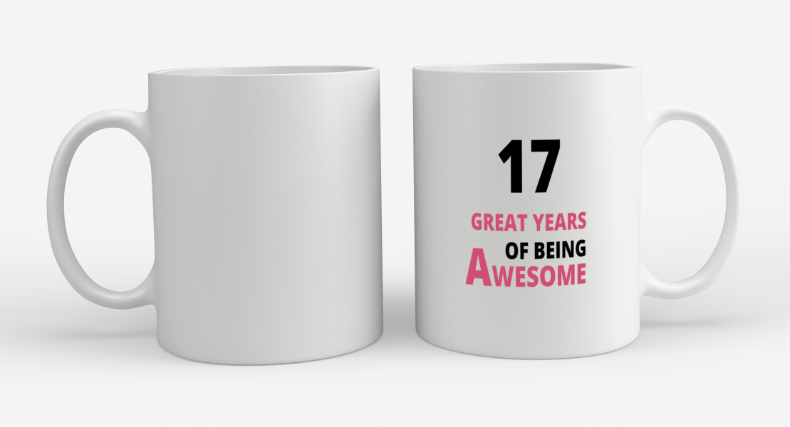 17 great years of being awesome Koffiemok - Theemok