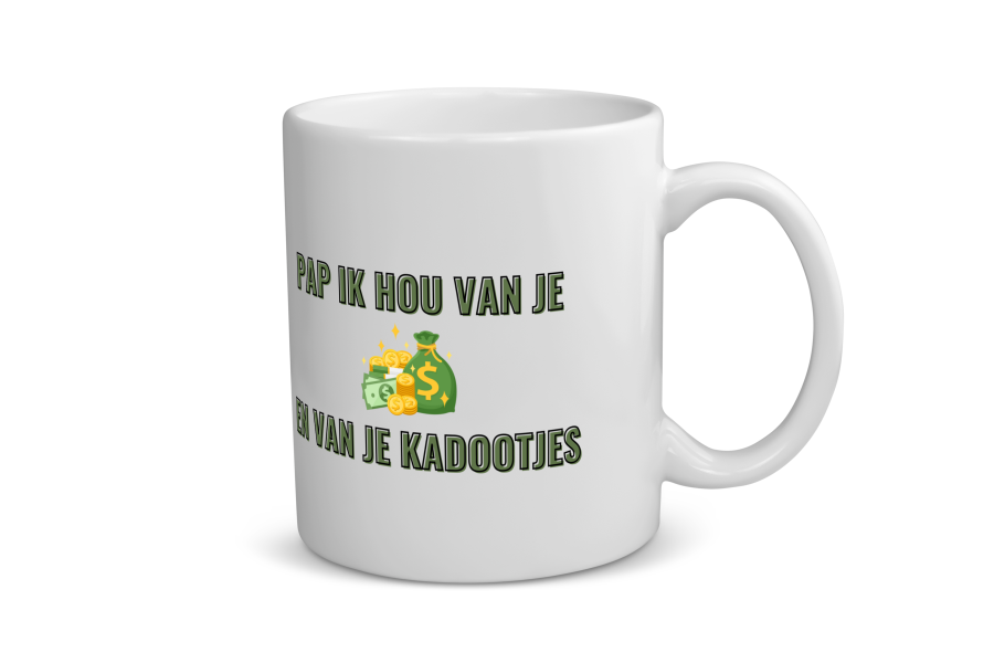 pap ik hou van je en van je kadootjes Koffiemok - Theemok