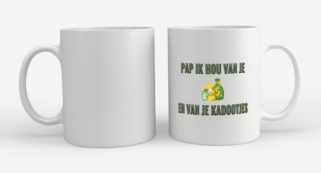 pap ik hou van je en van je kadootjes Koffiemok - Theemok