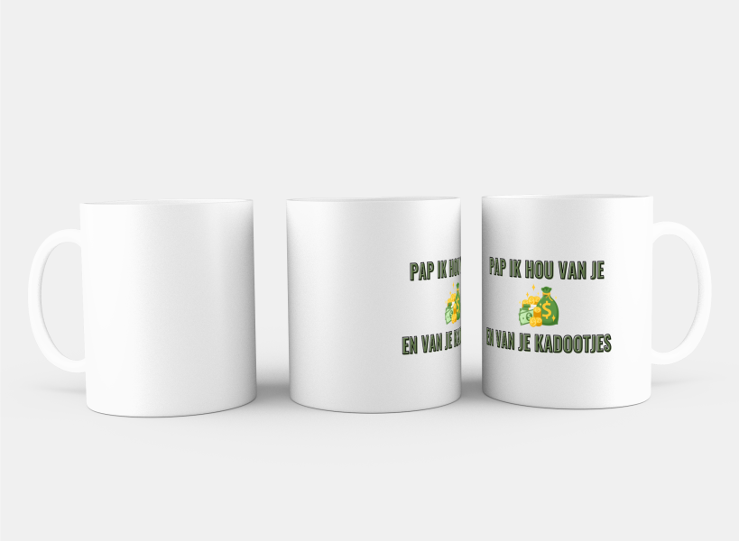 pap ik hou van je en van je kadootjes Koffiemok - Theemok