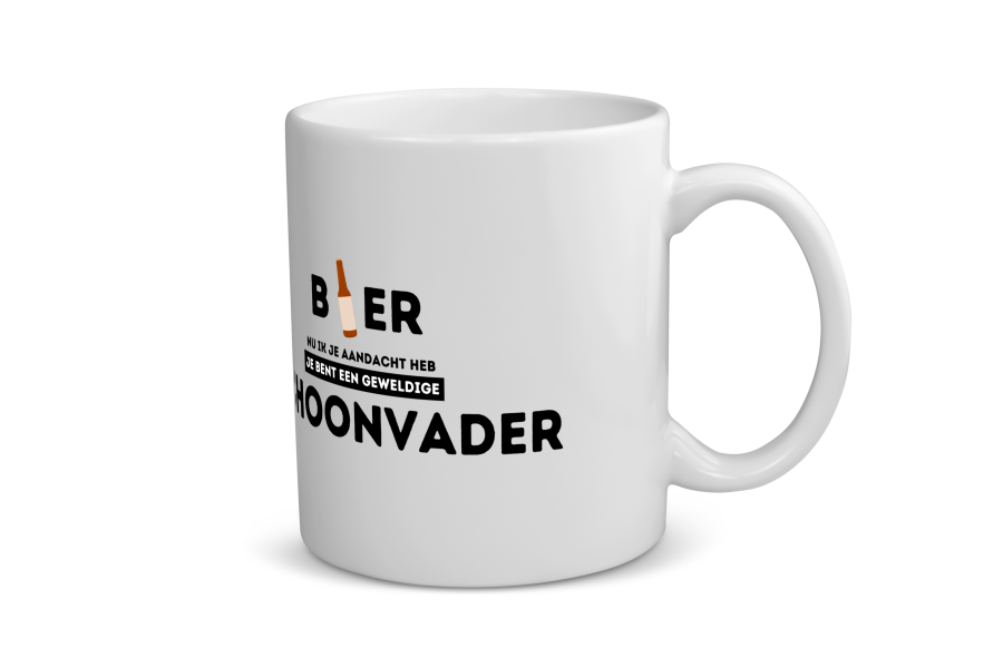 bier, nu ik je aandacht heb je bent een geweldige schoonvader Koffiemok - Theemok