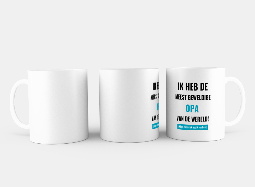 ik heb de meest geweldige opa van wereld (klopt, deze mok heb ik van hem) Koffiemok - Theemok