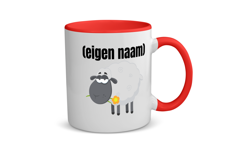 schaap met eigen naam Koffiemok - Theemok