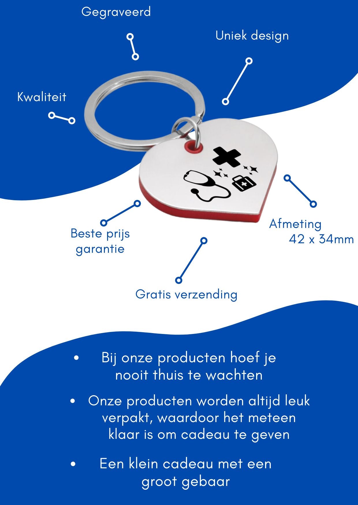 dokter sleutelhanger hartvorm