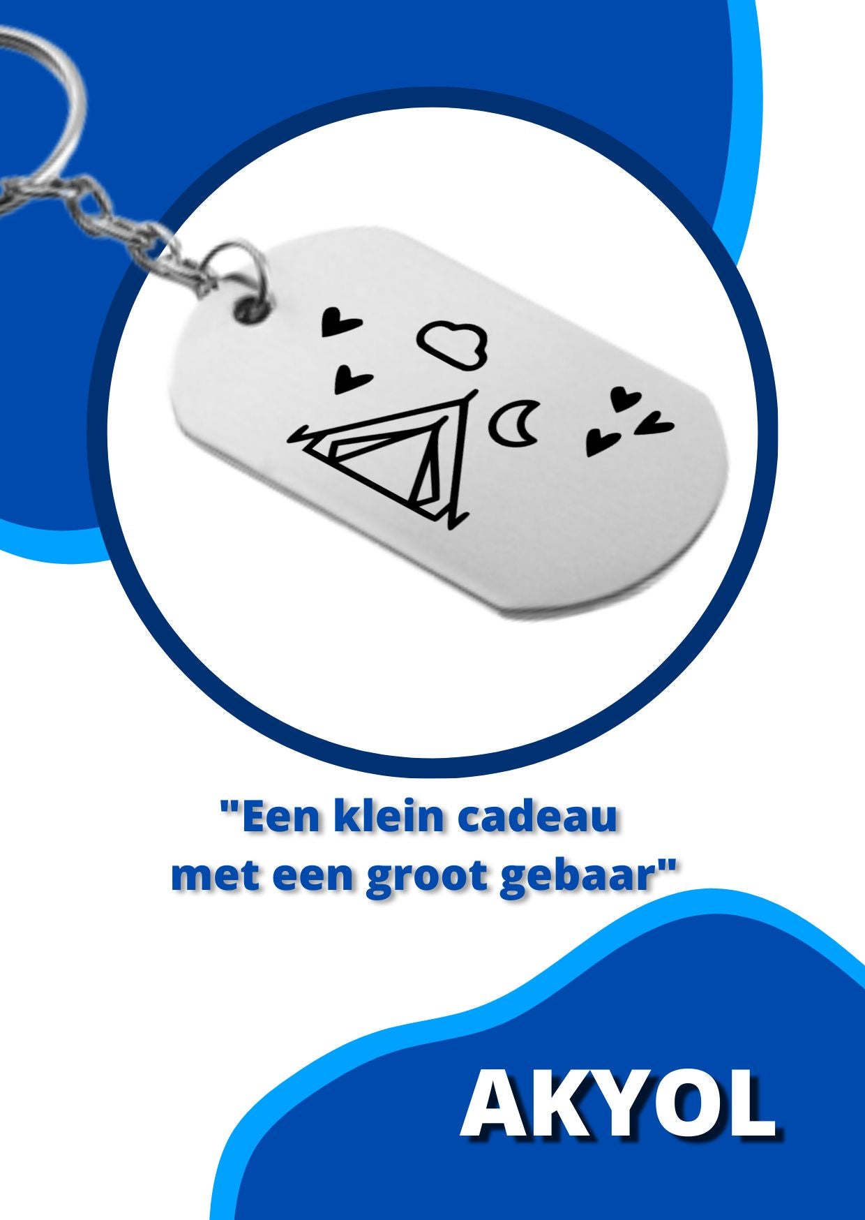 kamperen sleutelhanger
