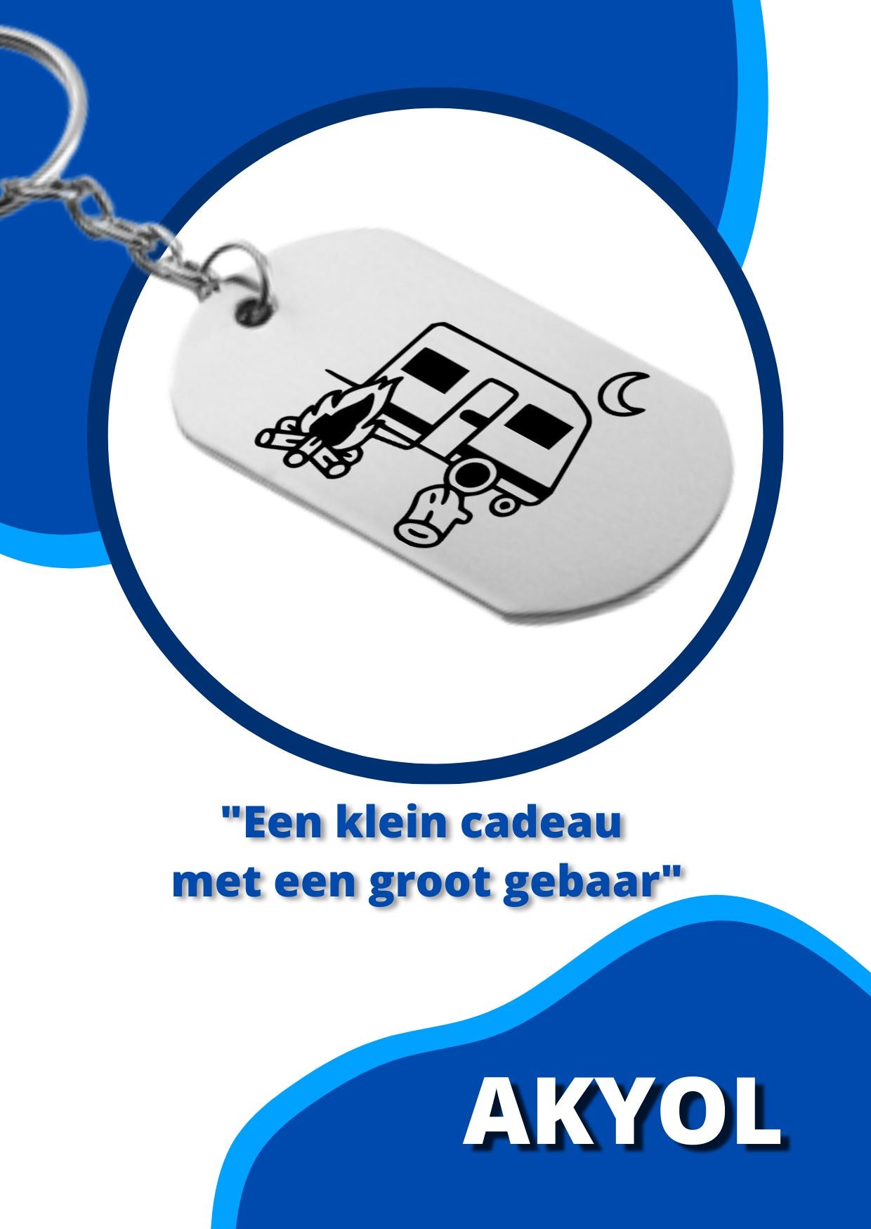 kamperen sleutelhanger