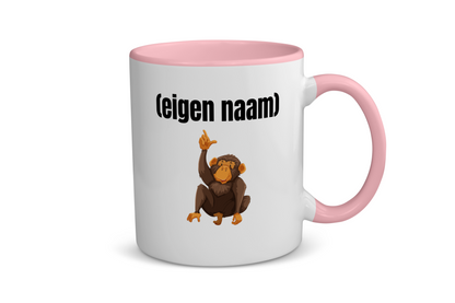 aap met eigen naam Koffiemok - Theemok