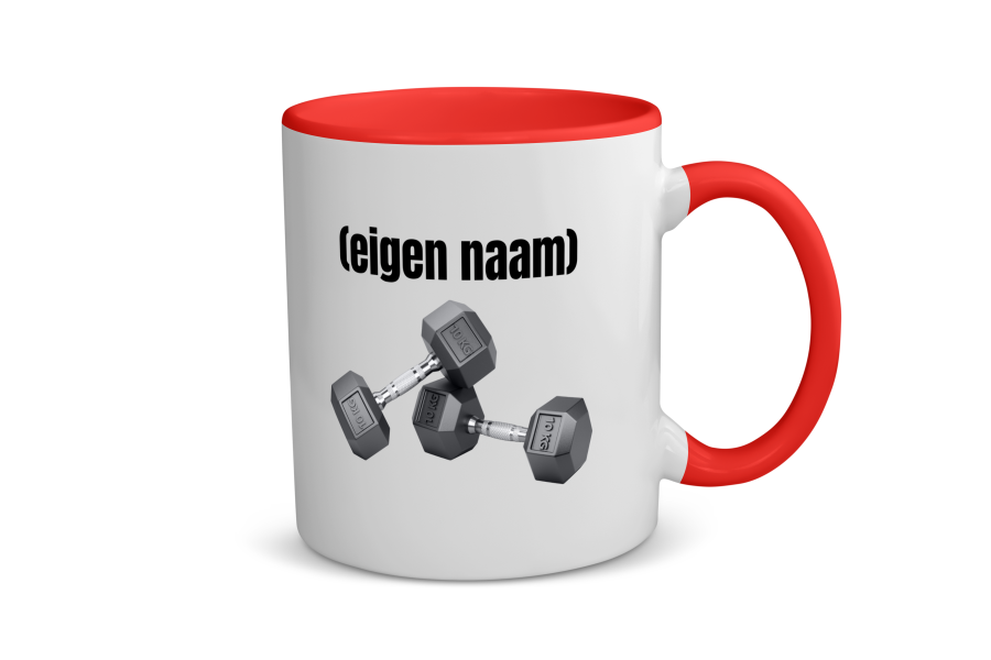 10 kg dumbbells met eigen naam Koffiemok - Theemok