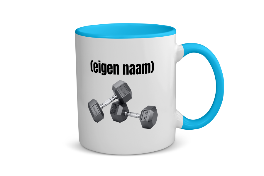 10 kg dumbbells met eigen naam Koffiemok - Theemok