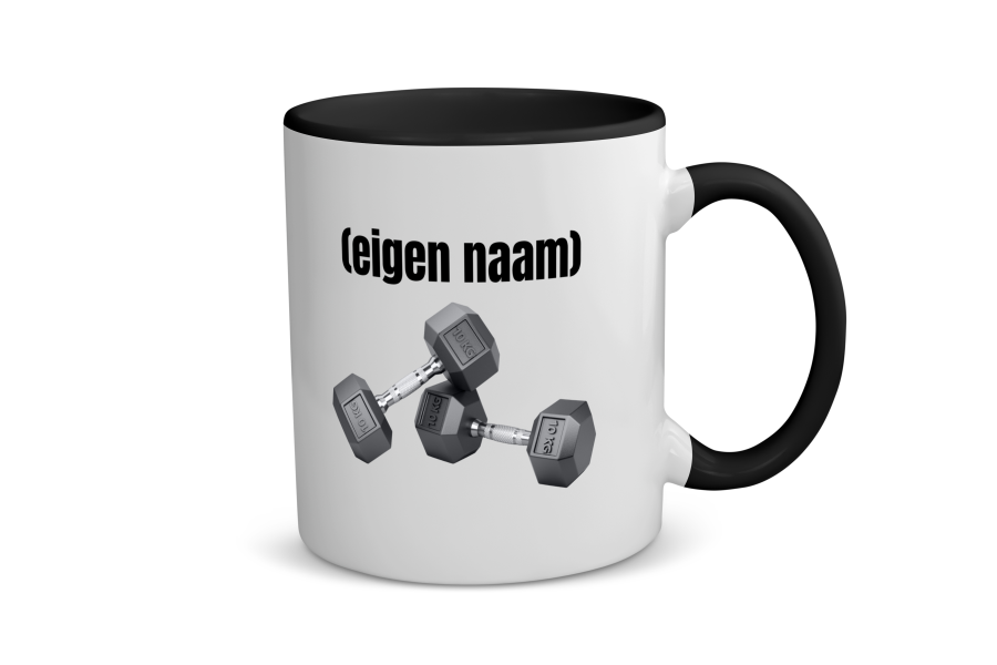 10 kg dumbbells met eigen naam Koffiemok - Theemok