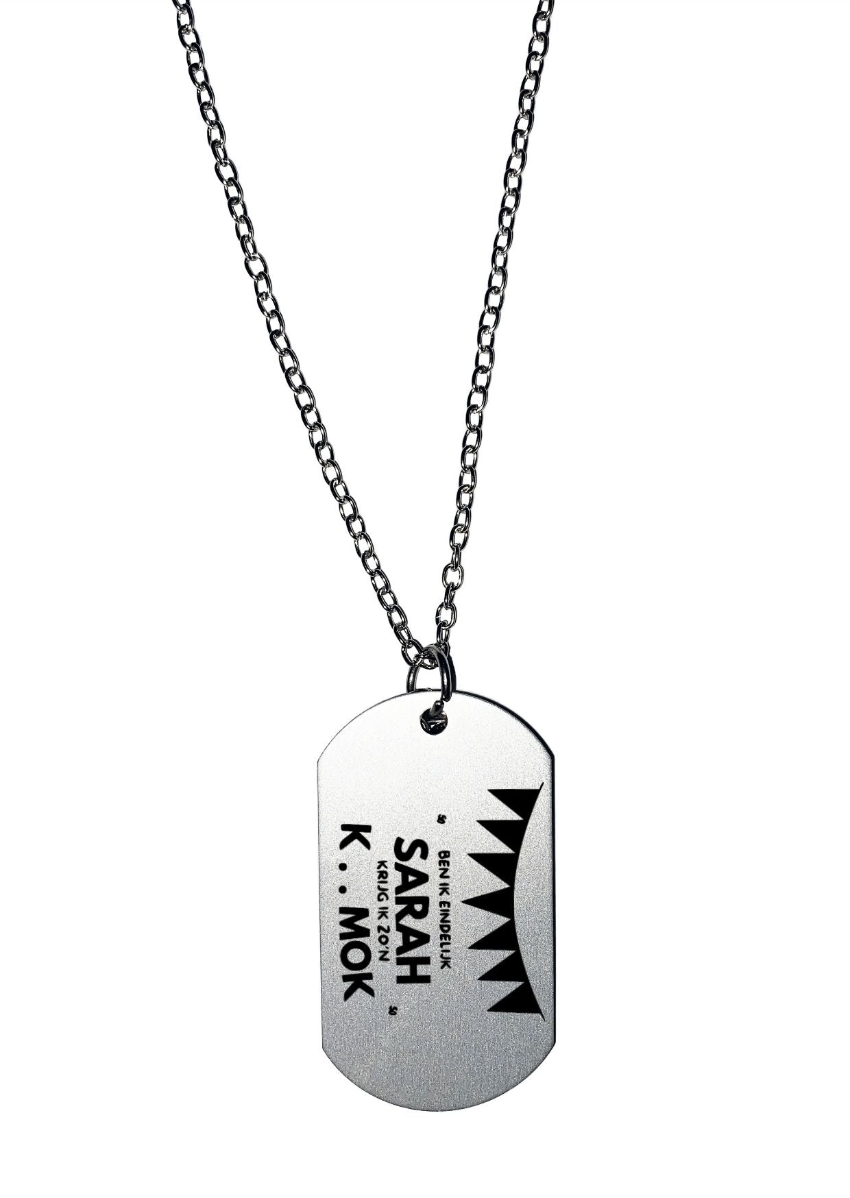 ben ik eindelijk sarah krijg ik zon k mok ketting