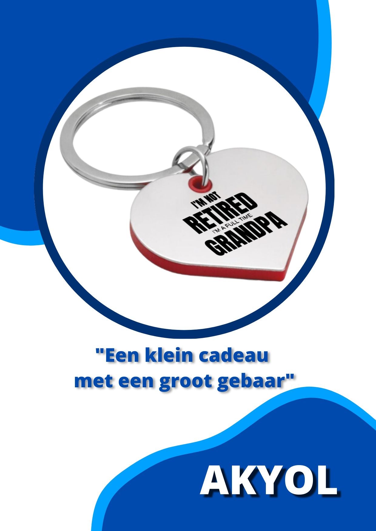 ik ben niet gepensioneerd maar en voltijd opa sleutelhanger hartvorm