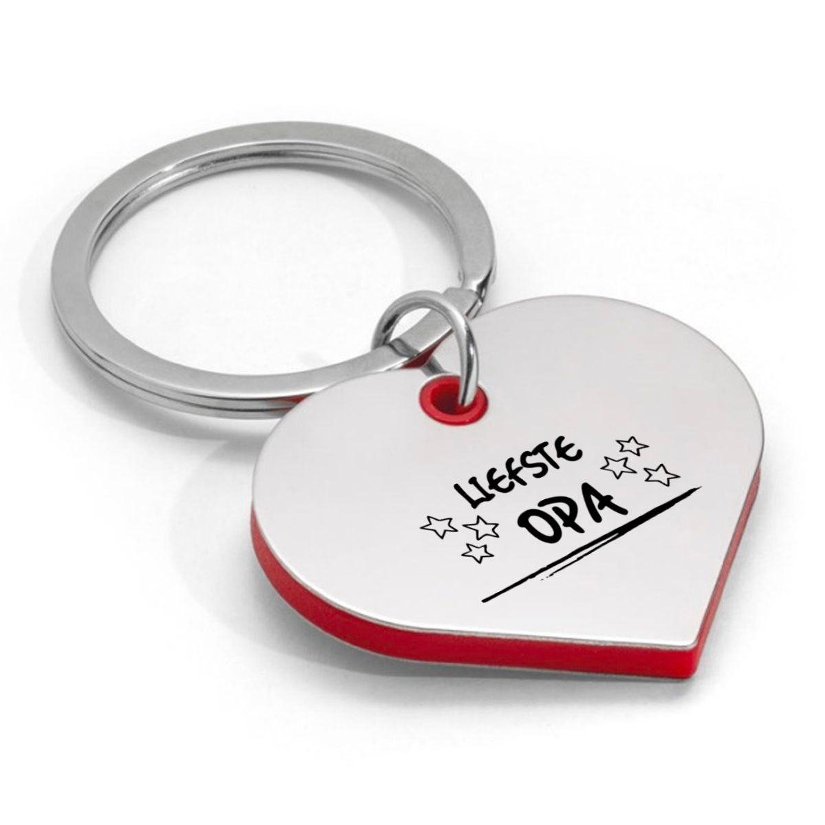 liefste opa sleutelhanger hartvorm