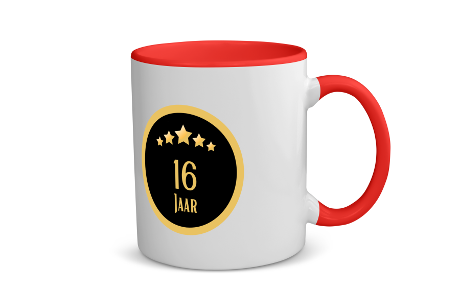 16 jaar Koffiemok - Theemok