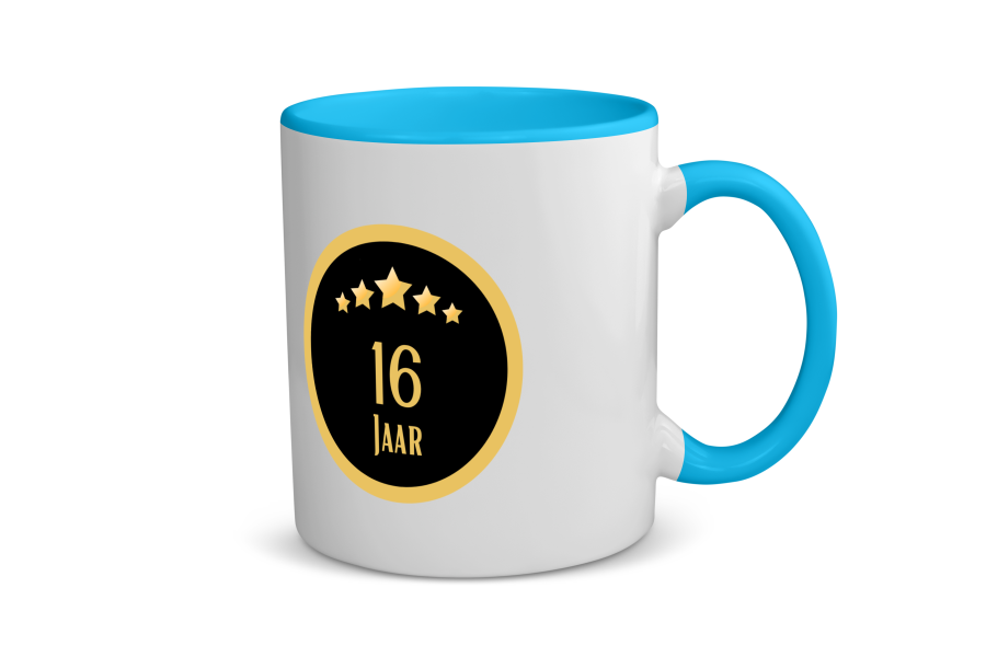 16 jaar Koffiemok - Theemok