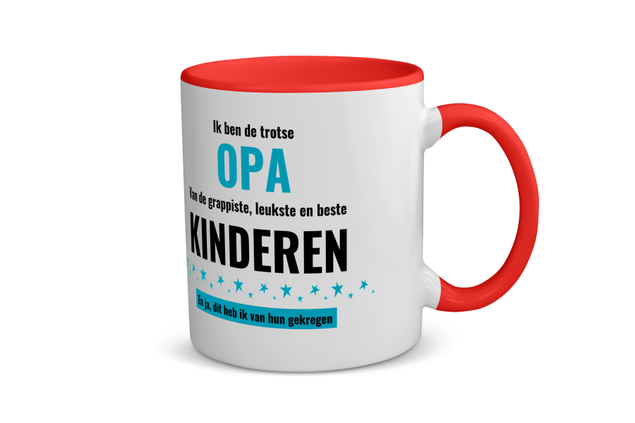 ik ben de trotste opa van de grappigste, leukste en beste kinderen, en ja dit heb ik van hun gekregen Koffiemok - Theemok