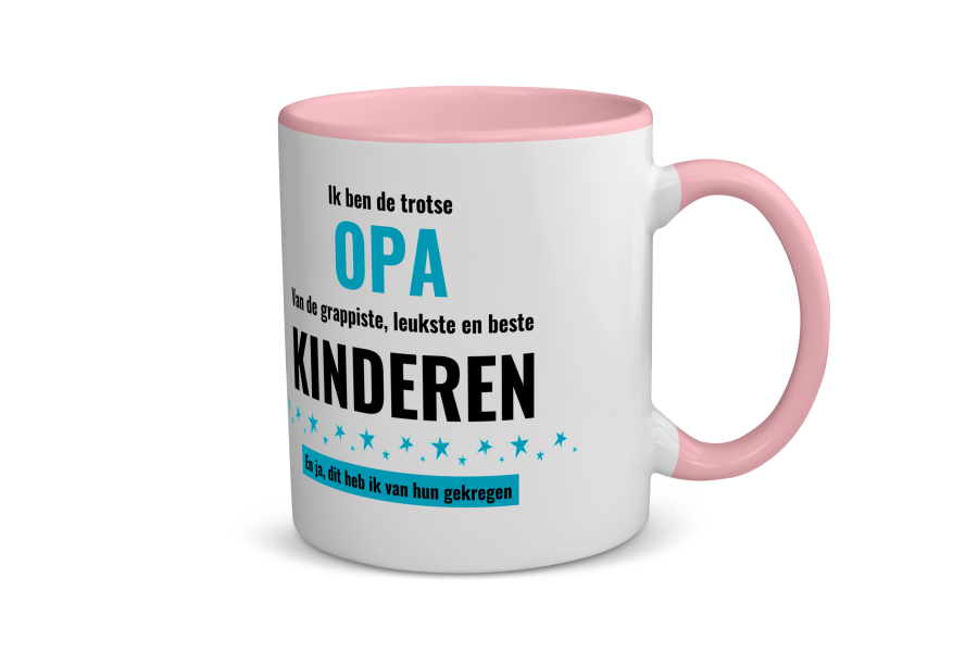 ik ben de trotste opa van de grappigste, leukste en beste kinderen, en ja dit heb ik van hun gekregen Koffiemok - Theemok