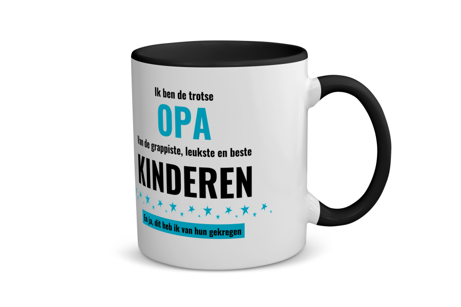 ik ben de trotste opa van de grappigste, leukste en beste kinderen, en ja dit heb ik van hun gekregen Koffiemok - Theemok