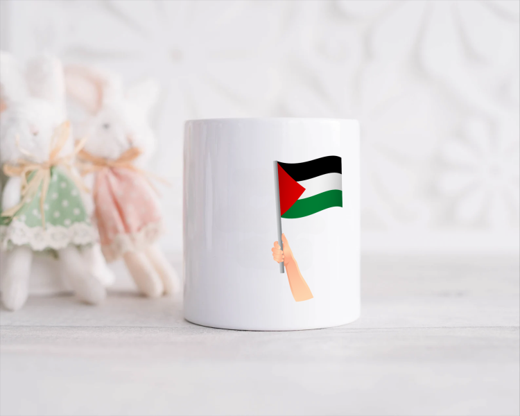 palestina vlag met hand Spaarpot