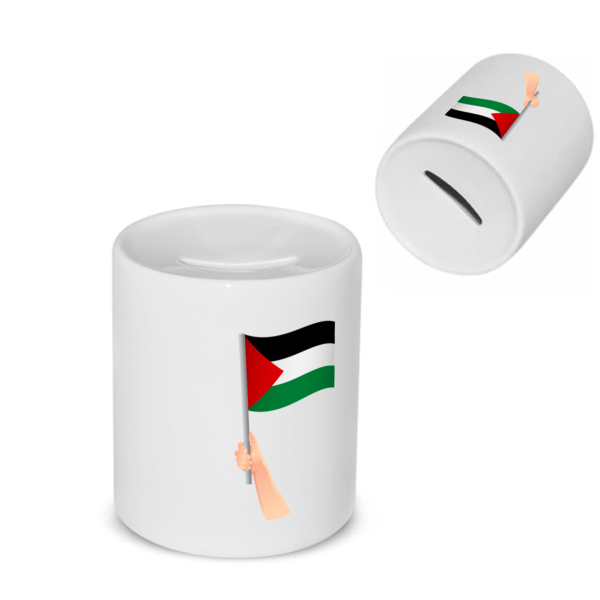 palestina vlag met hand Spaarpot