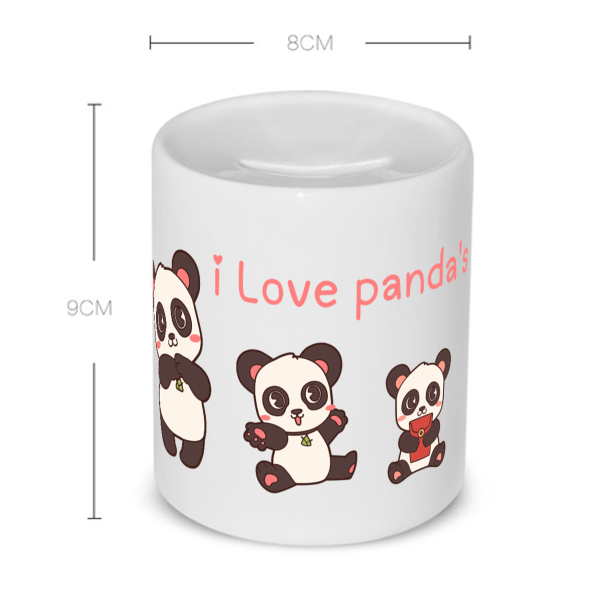 i love panda's Spaarpot
