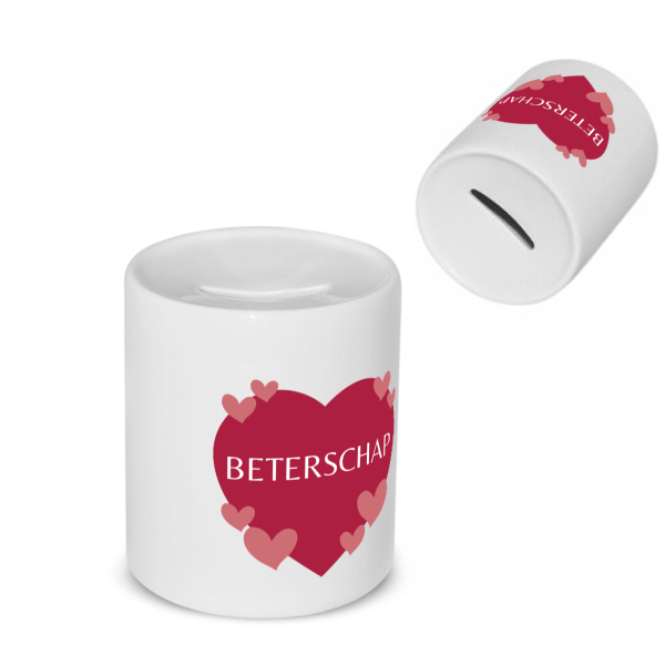 beterschap hartje en kleine hartjes Spaarpot