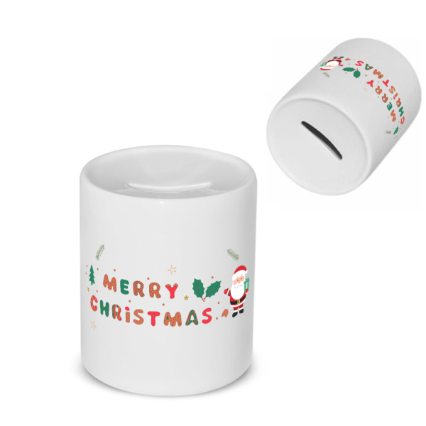 kerst mok merry christmas kerstman Spaarpot